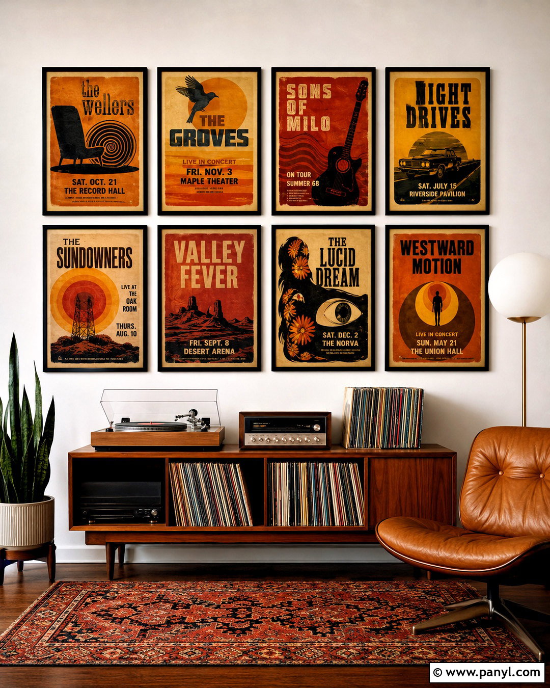 Retro Music Poster Wall - 20 poster wall ideas aesthetic ideas