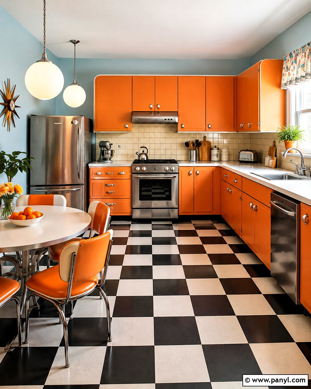 Retro Orange Kitchen - 20 orange kitchen ideas