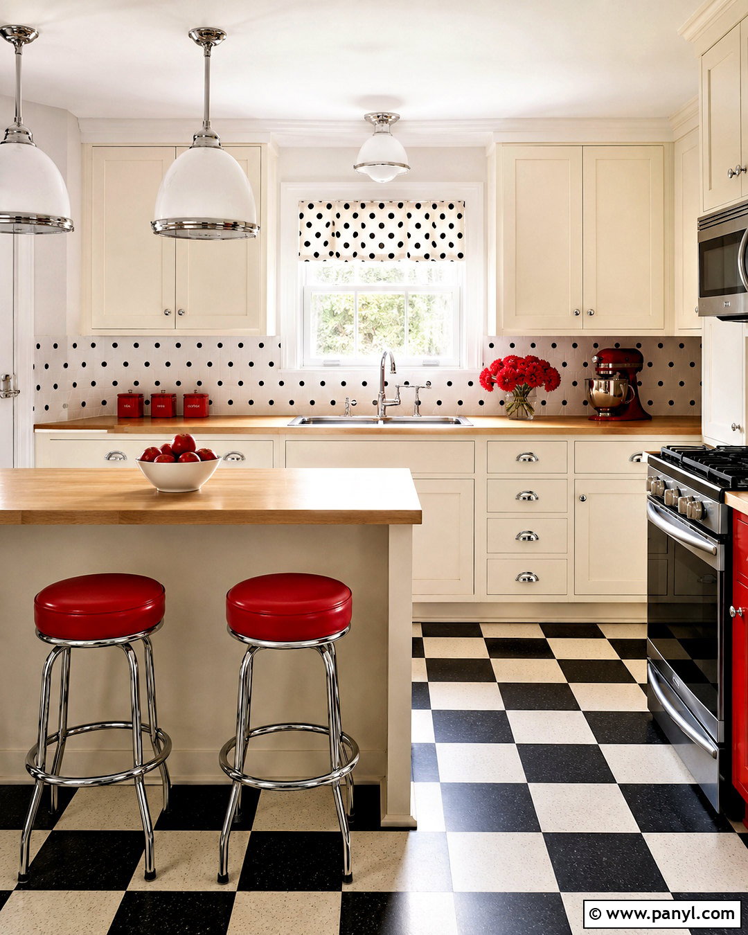 Retro Polka Dot Kitchen - 20 polka dot design ideas