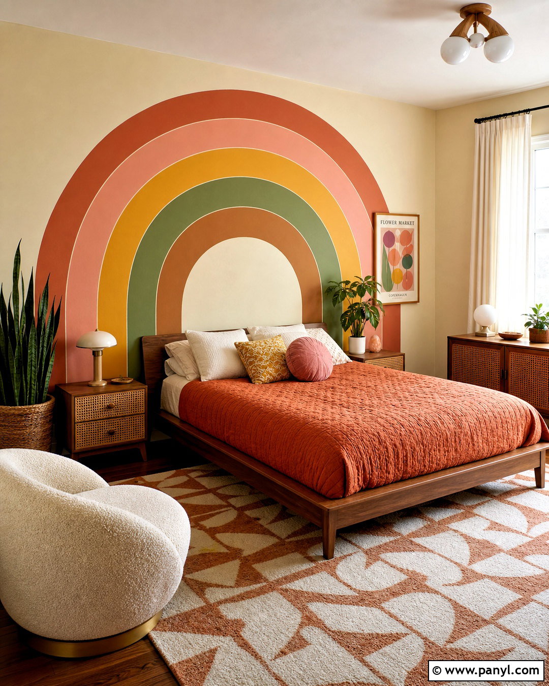 Retro Rainbow Wall Decal - 20 rainbow wall decal ideas