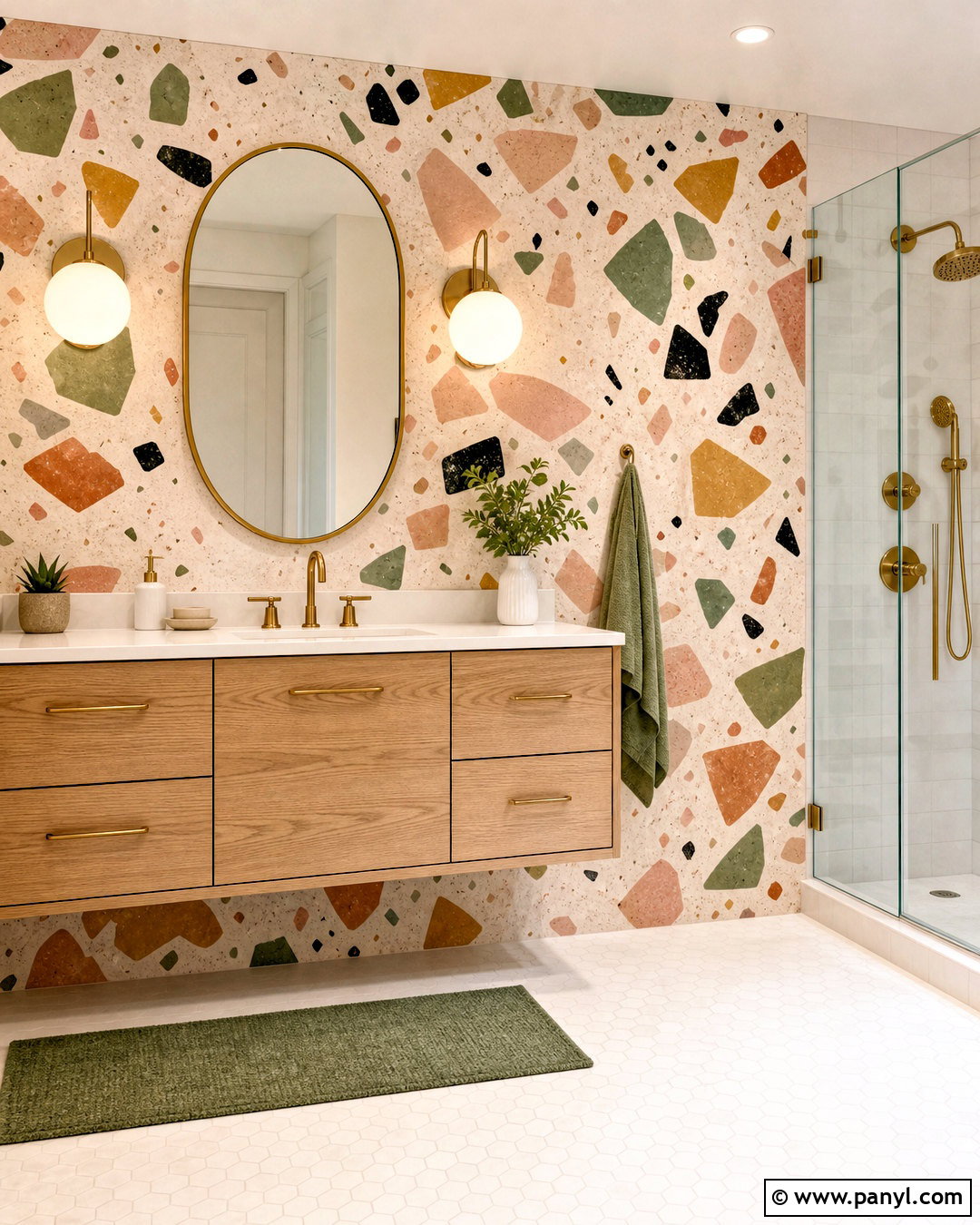 Retro Terrazzo Wall Mural - 20 retro wall mural ideas