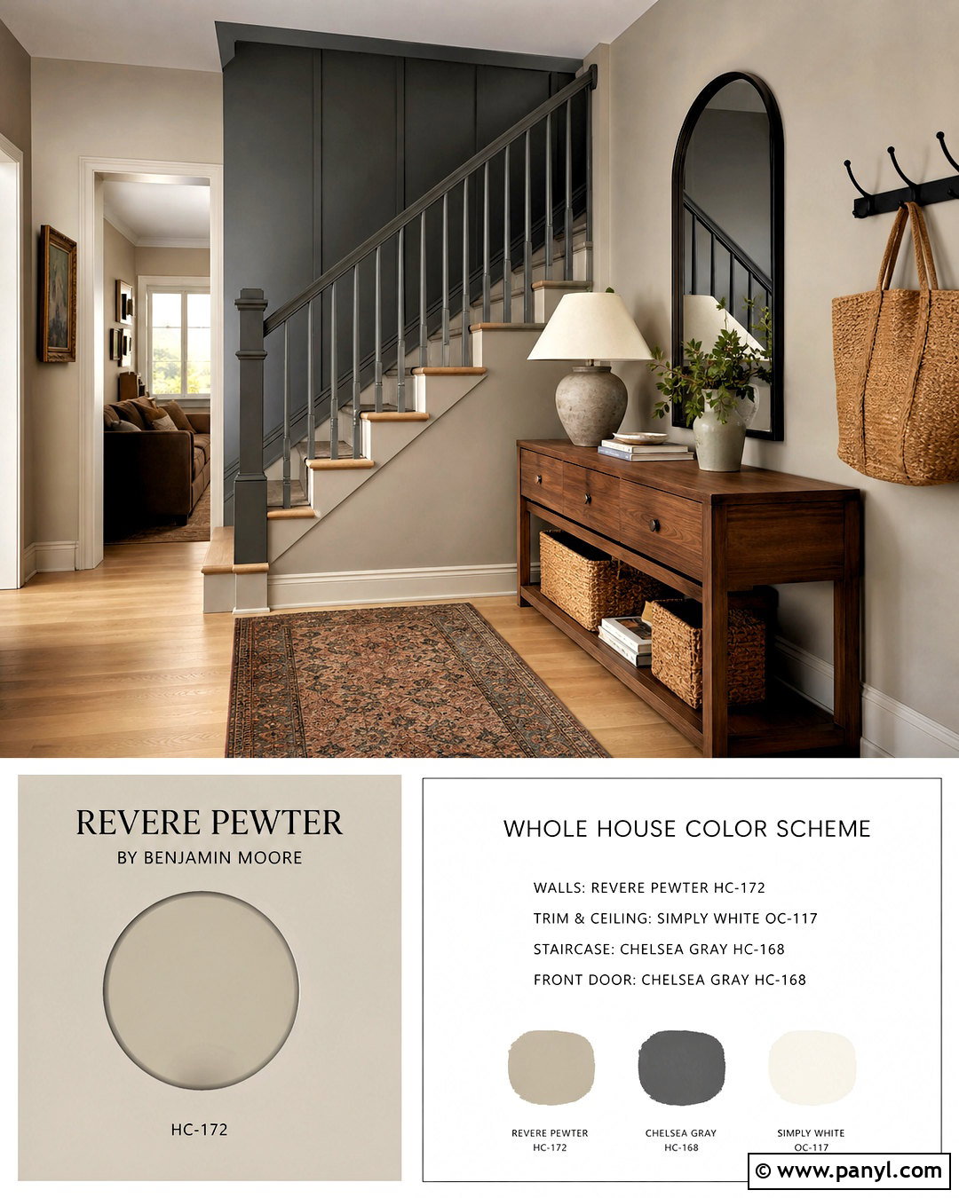 Revere Pewter And Chelsea Gray Entryway - 20 revere pewter color scheme ideas