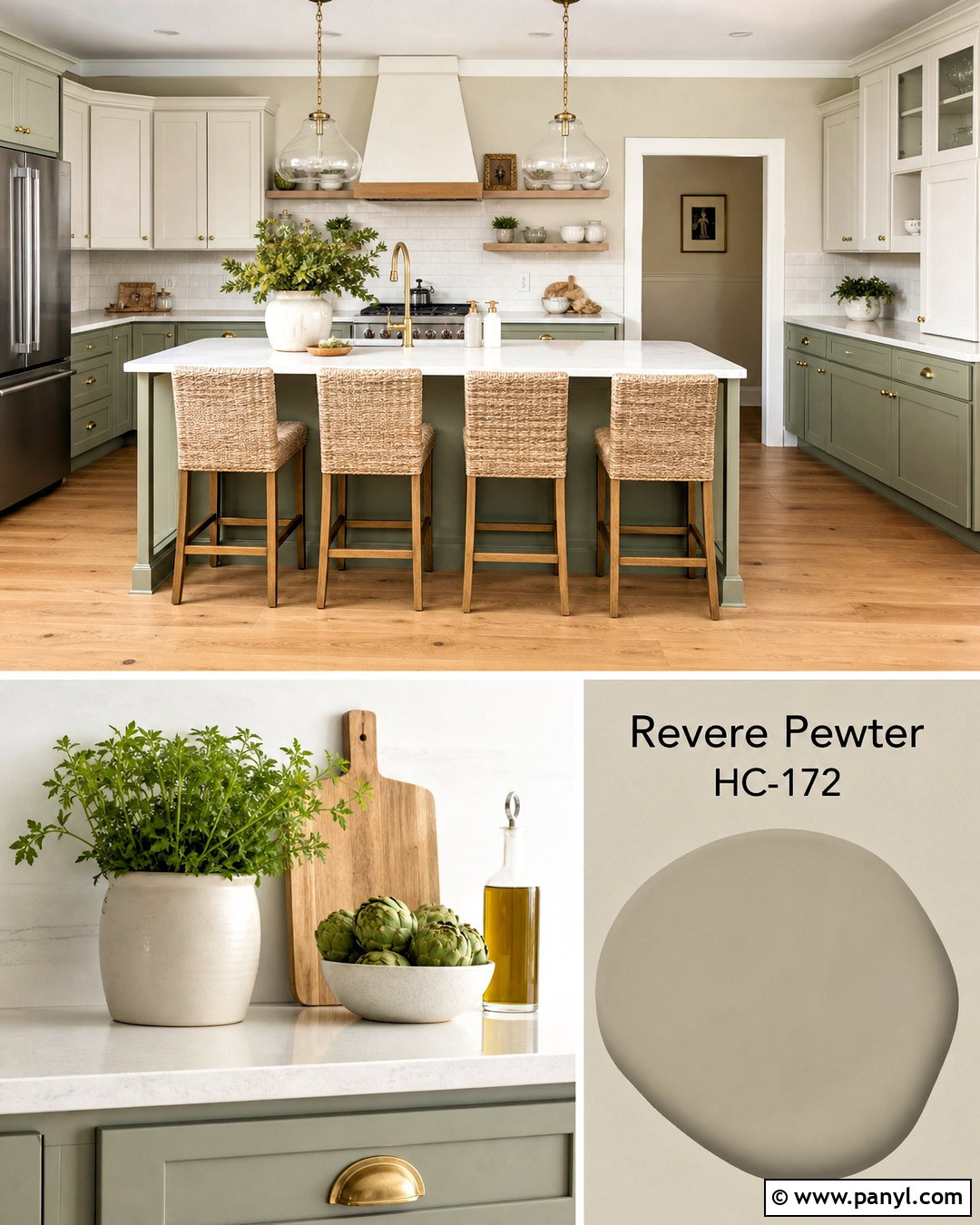 Revere Pewter And Sage Green Kitchen - 20 revere pewter color scheme ideas