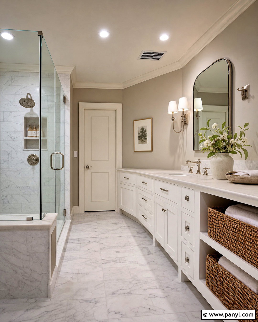 Revere Pewter Bathroom With White Marble - 20 bm revere pewter ideas