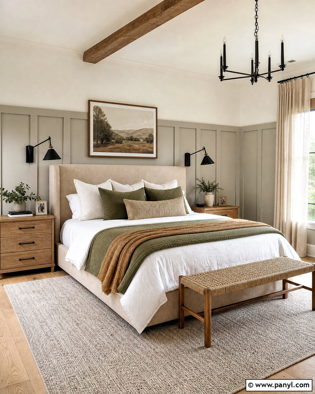 Revere Pewter Bedroom With Board And Batten - 20 revere pewter bedroom ideas
