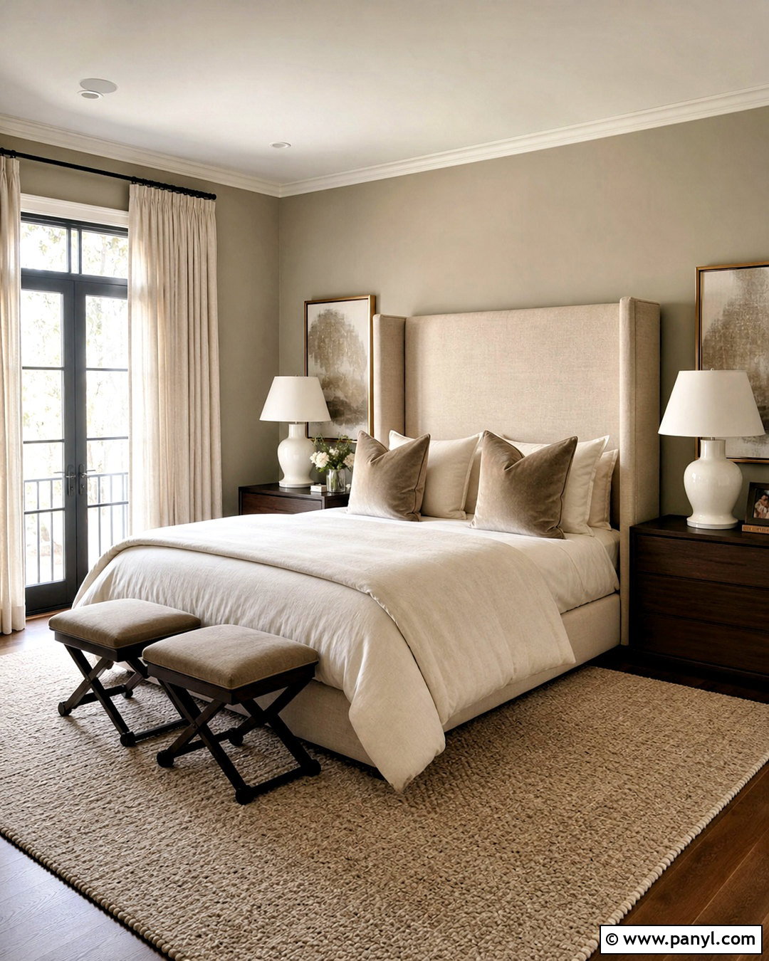 Revere Pewter Bedroom With Cream Bedding - 20 revere pewter bedroom ideas