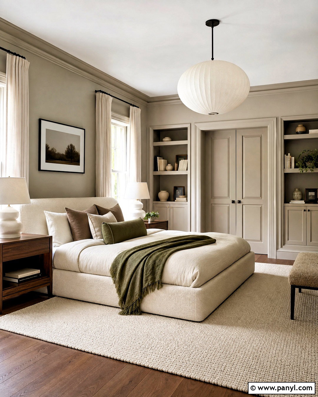 Revere Pewter Color Drenched Bedroom - 20 revere pewter bedroom ideas