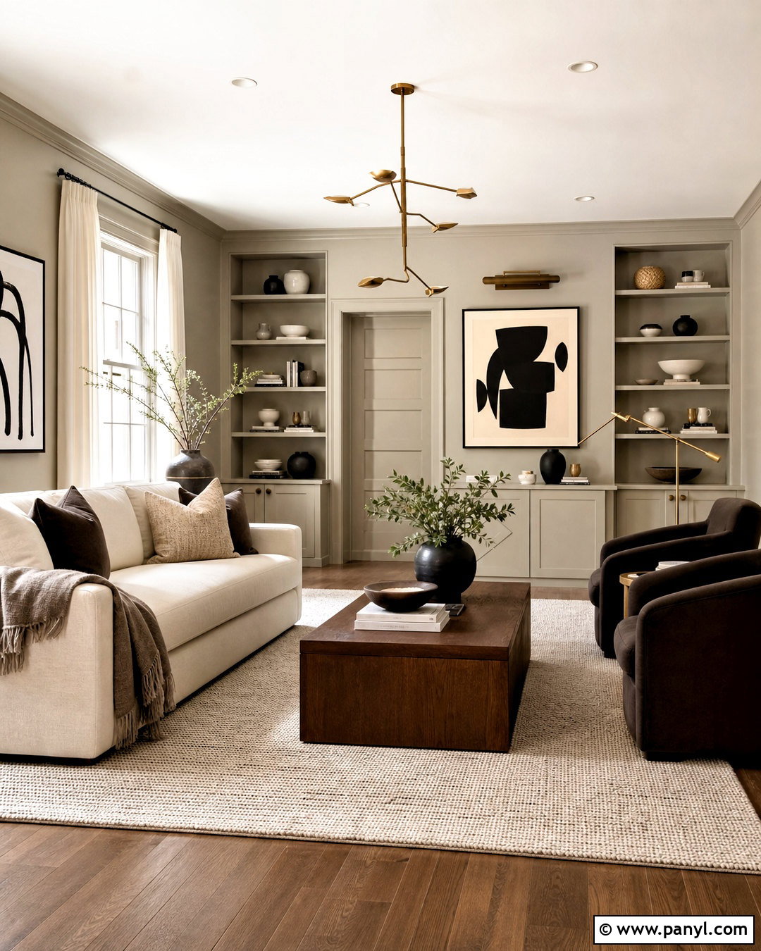 Revere Pewter Color Drenched Living Room - 20 revere pewter living room ideas