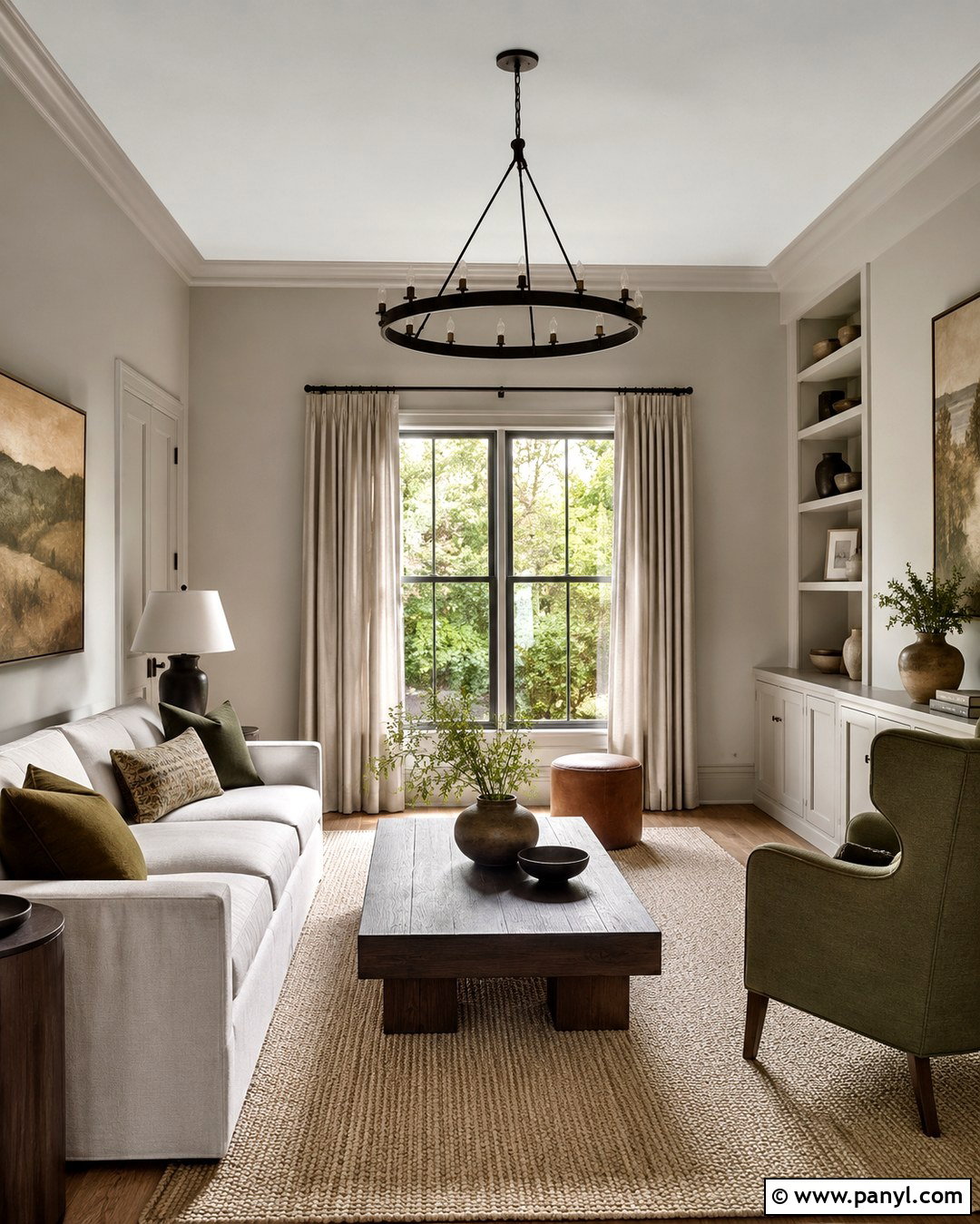 Revere Pewter Color Drenched Room - 20 Revere Pewter On Walls