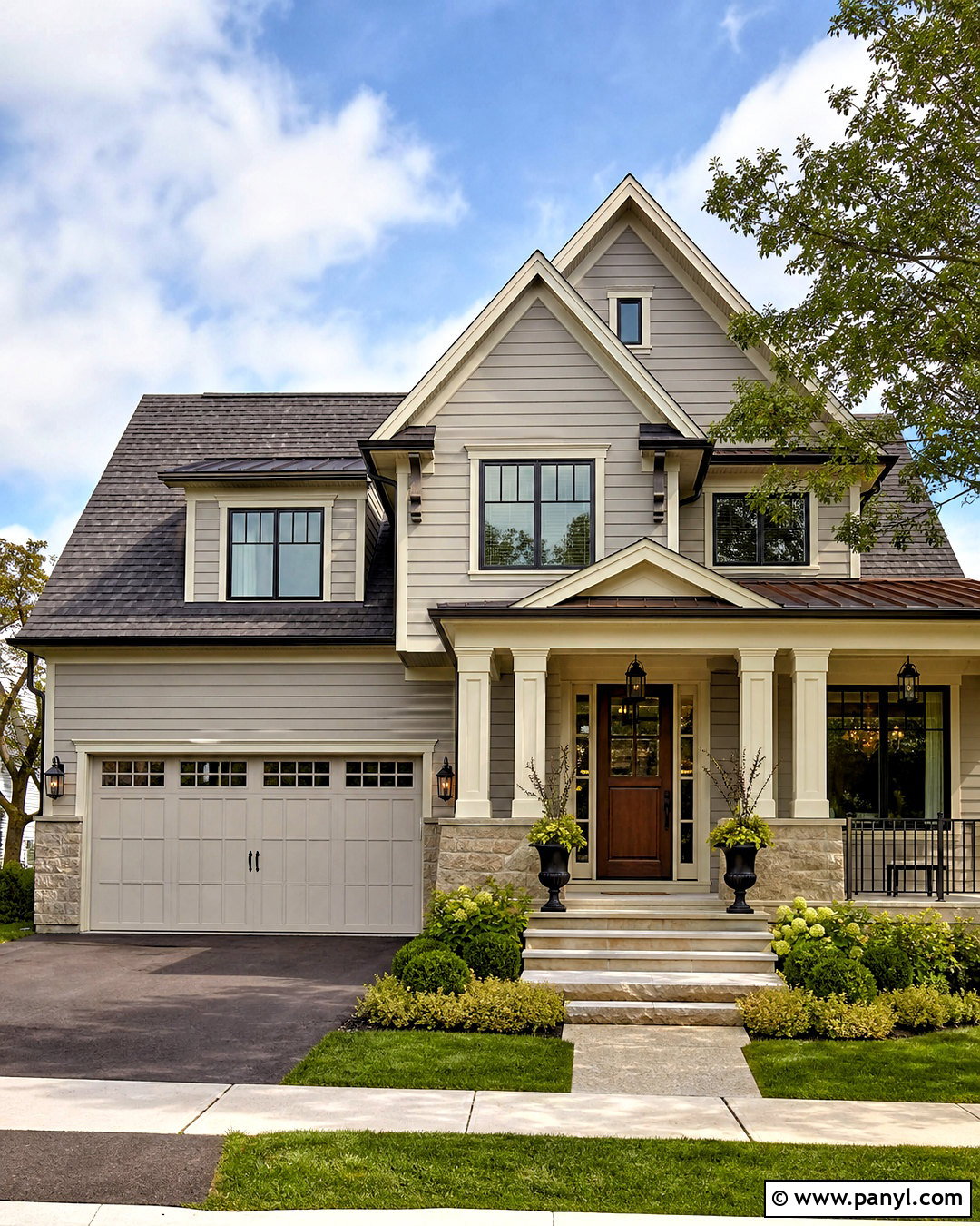 Revere Pewter Exterior With Bronze Accents - 20 revere pewter exterior house ideas