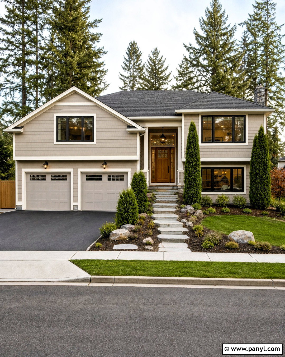 Revere Pewter Exterior With Matching Garage Door - 20 revere pewter exterior house ideas