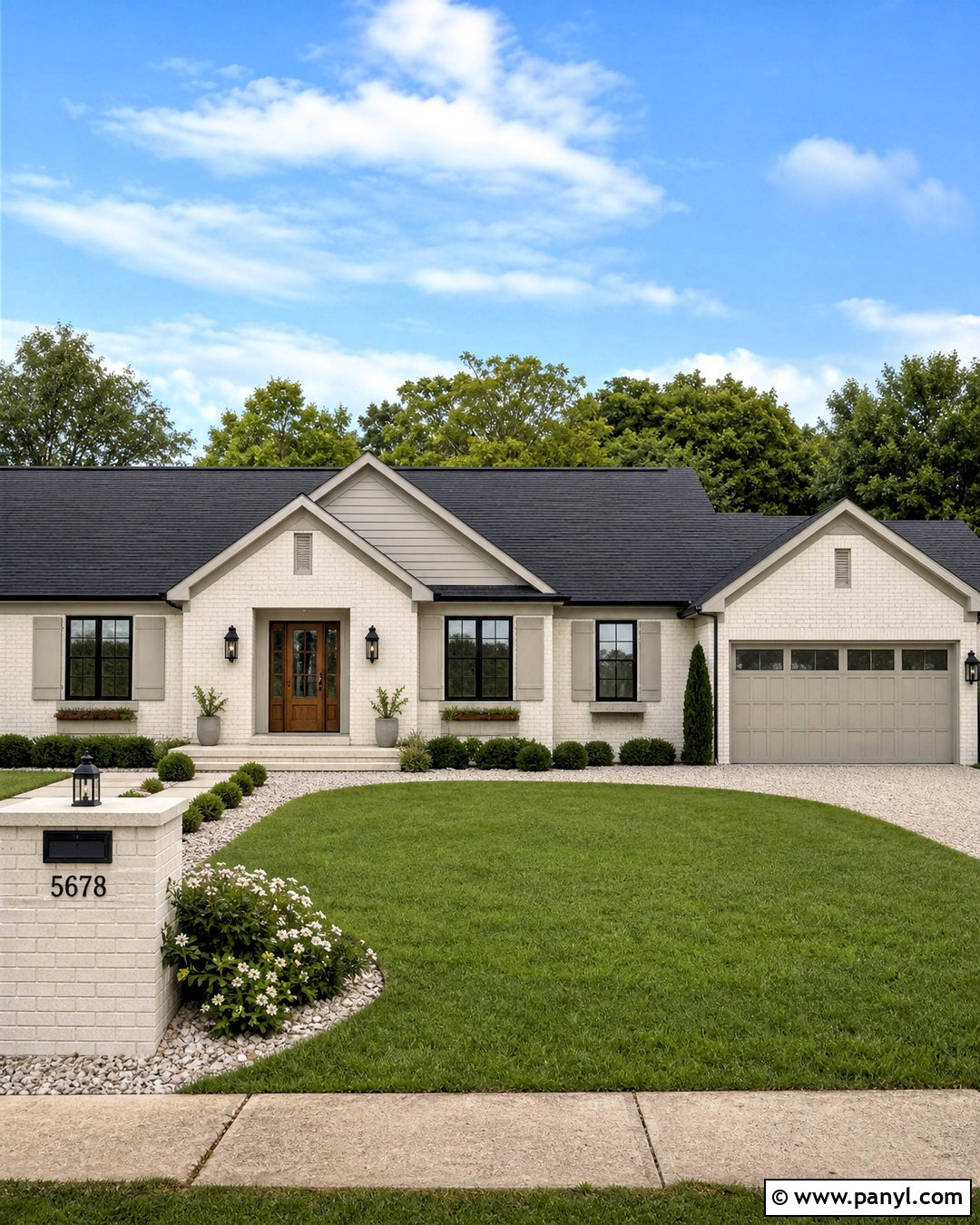 Revere Pewter Exterior With White Brick - 20 revere pewter exterior house ideas