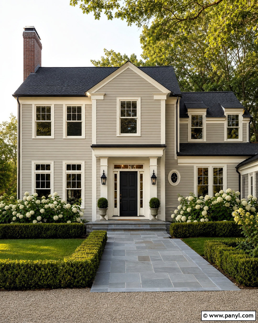 Revere Pewter Exterior With White Trim - 20 revere pewter exterior house ideas