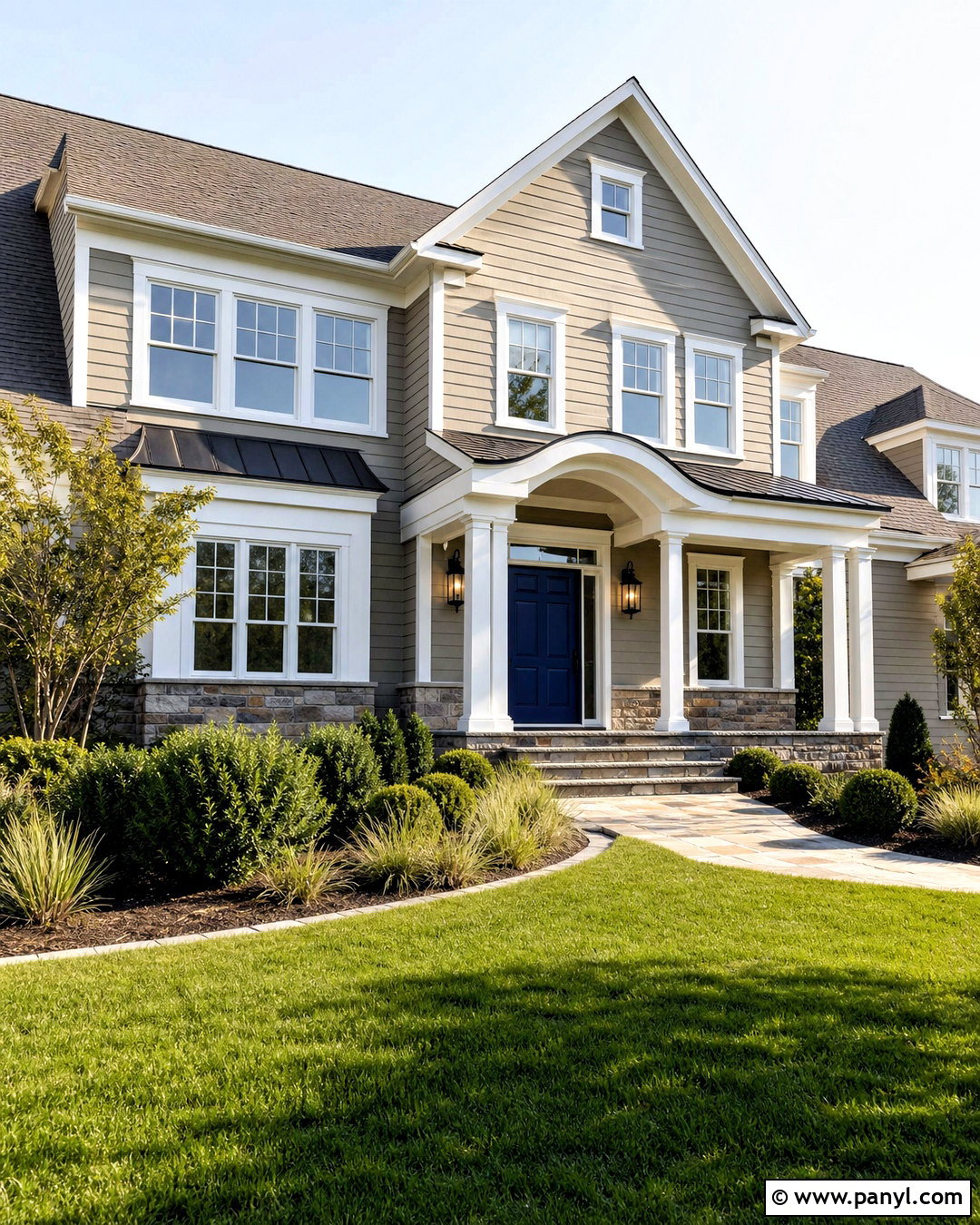 Revere Pewter Exterior With White Trim - 20 bm revere pewter ideas