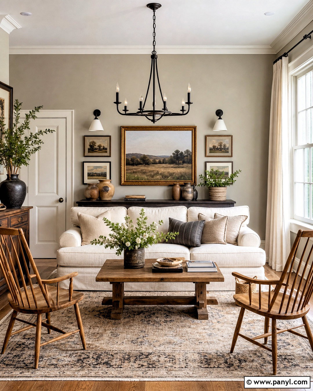 Revere Pewter Farmhouse Living Room - 20 revere pewter living room ideas