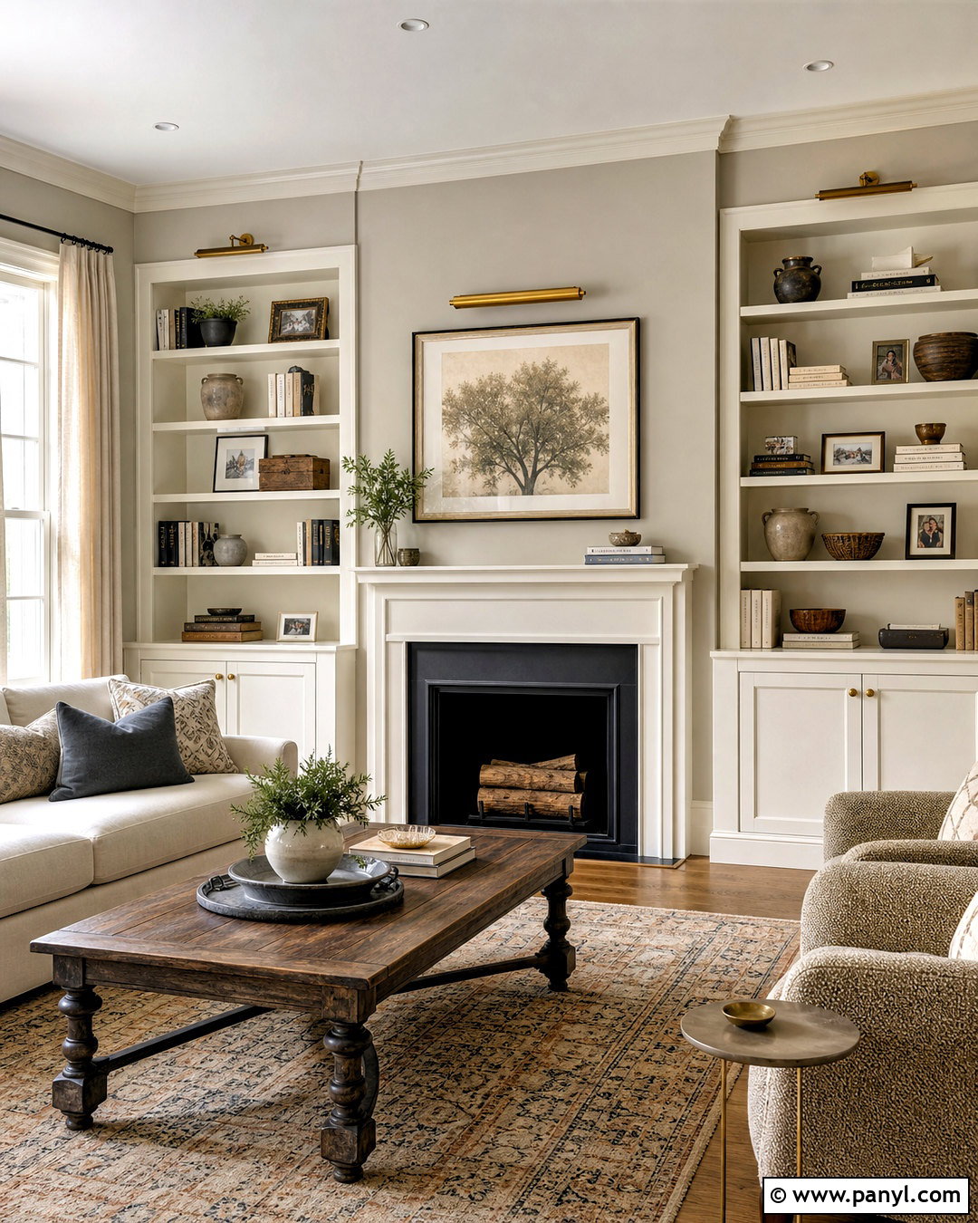 Revere Pewter Living Room With Built Ins - 20 revere pewter living room ideas