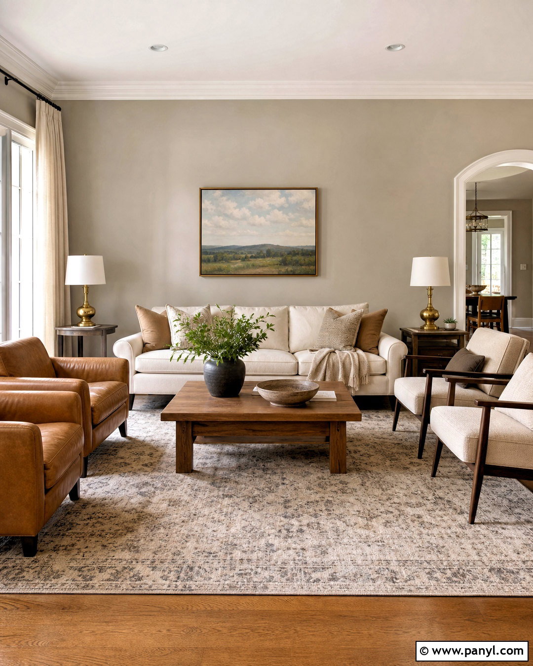 Revere Pewter Living Room With White Dove Trim - 20 bm revere pewter ideas