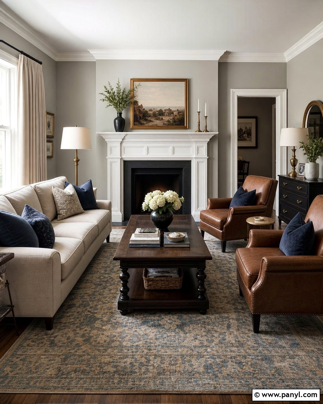 Revere Pewter Living Room - 20 Popular Gray Wall Colors