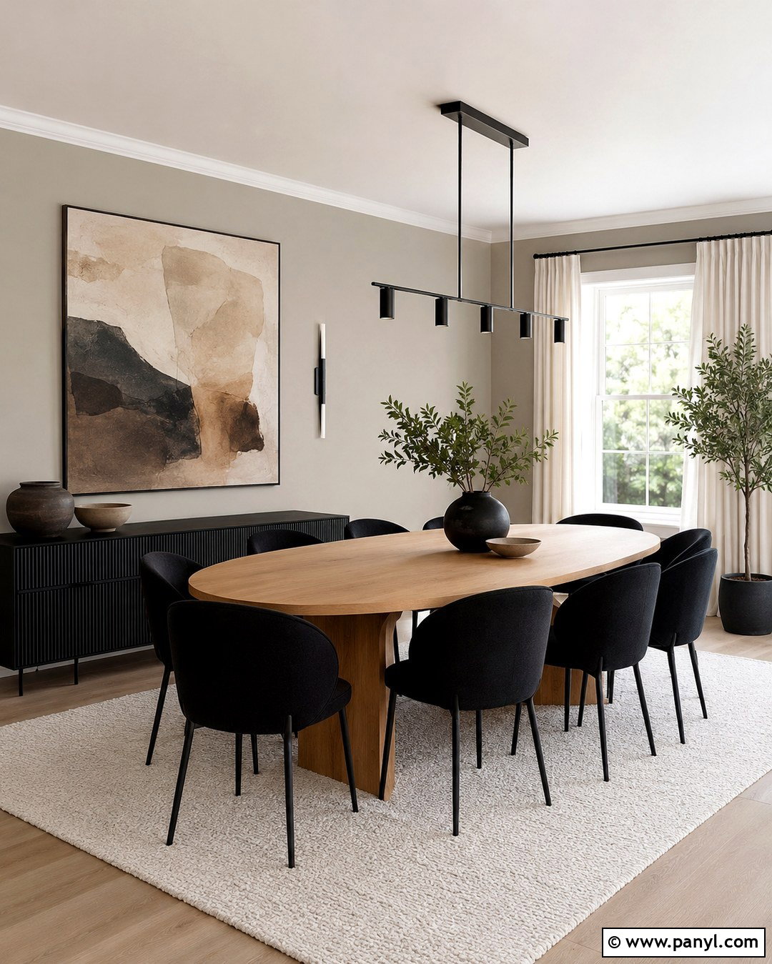 Revere Pewter Modern Dining Room - 20 Revere Pewter On Walls