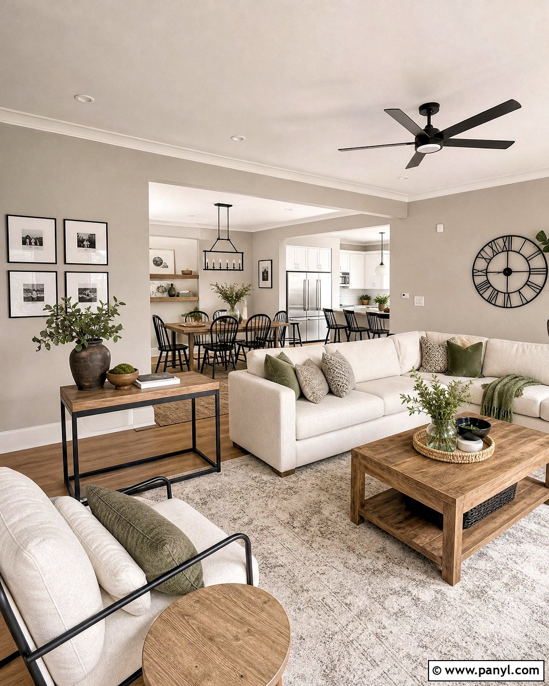 Revere Pewter Open Concept Living Room - 20 revere pewter living room ideas