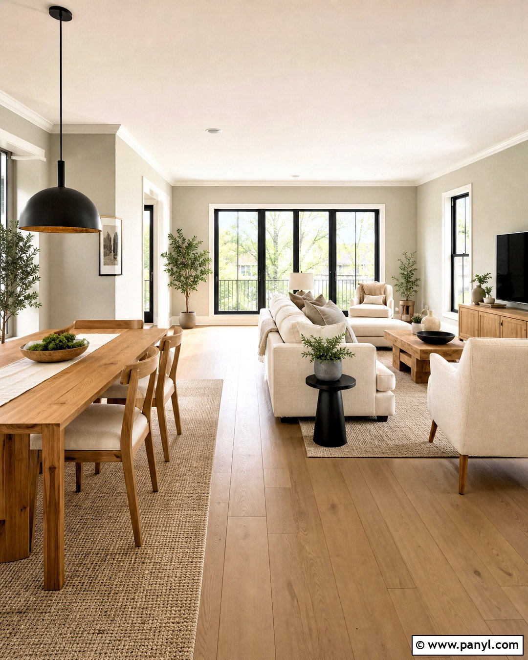 Revere Pewter Open Concept Room With Natural Oak - 20 bm revere pewter ideas