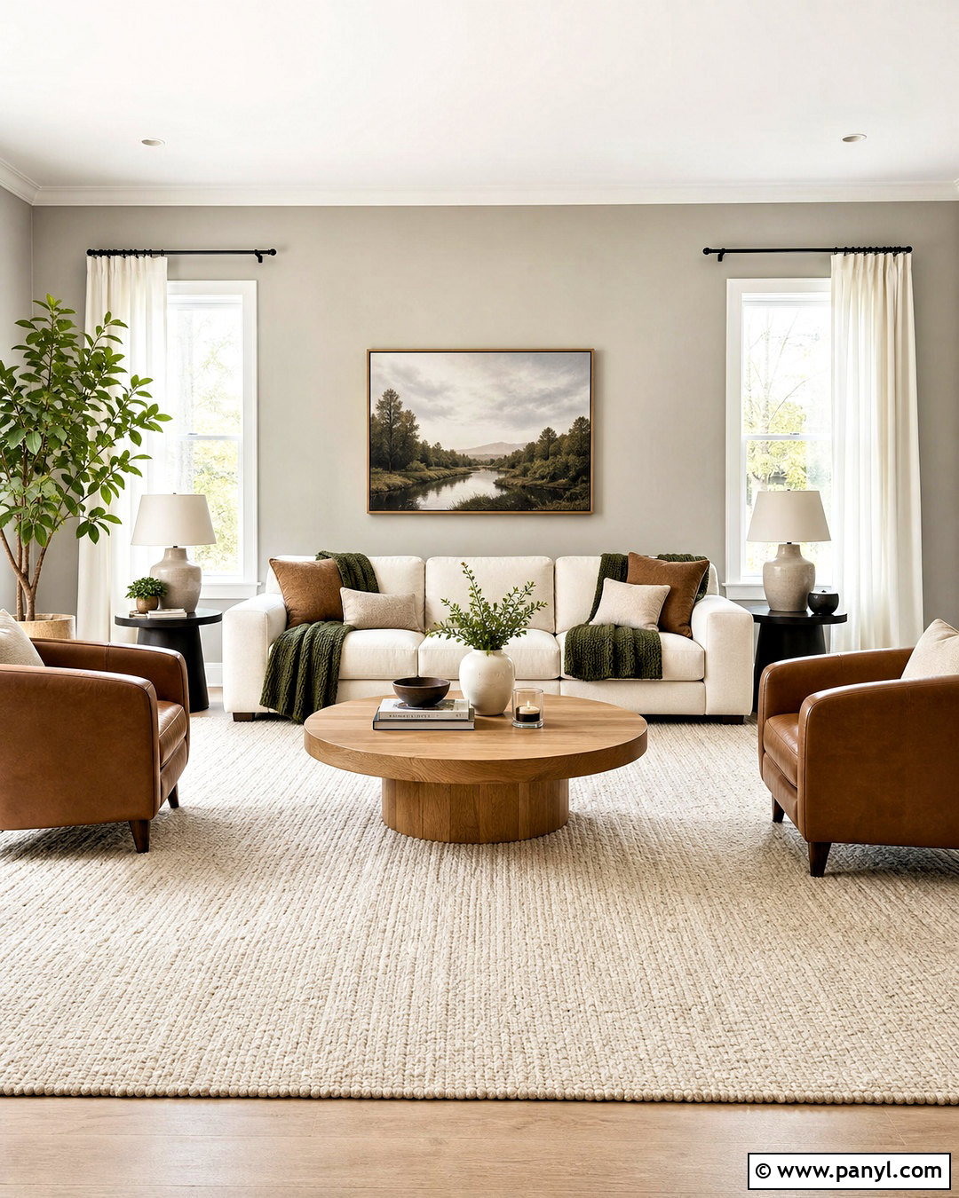 Revere Pewter With A Cream Sofa - 20 revere pewter living room ideas