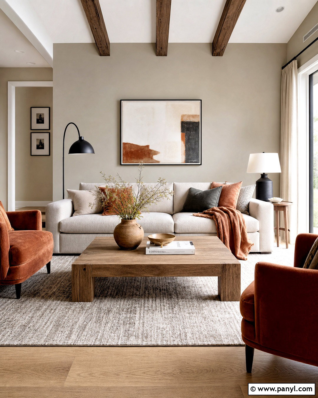 Revere Pewter With Terracotta Accents - 20 revere pewter living room ideas