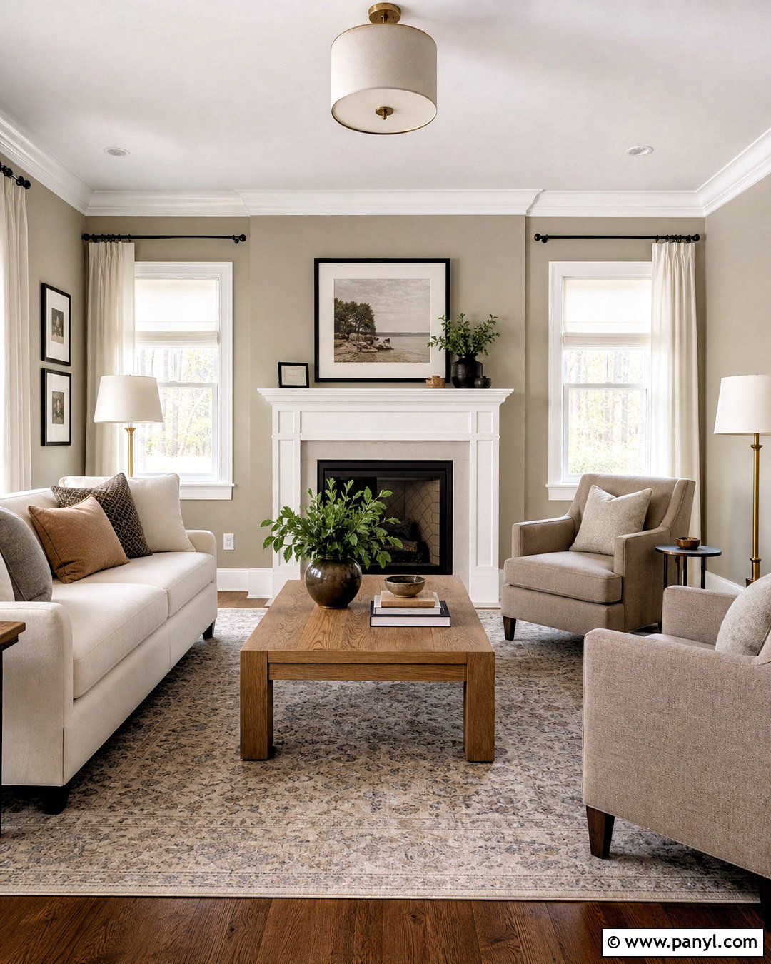 Revere Pewter With White Trim - 20 revere pewter living room ideas