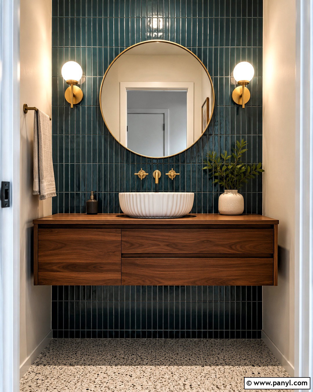 Ribbed Ceramic Tile Wall Interior - 20 wall material texture interiors