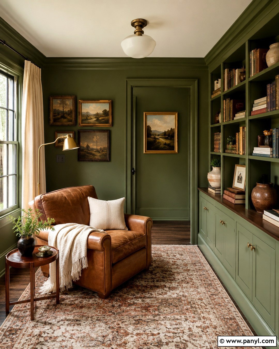 Rich Olive Green Wall Color - 20 Interesting Wall Colors