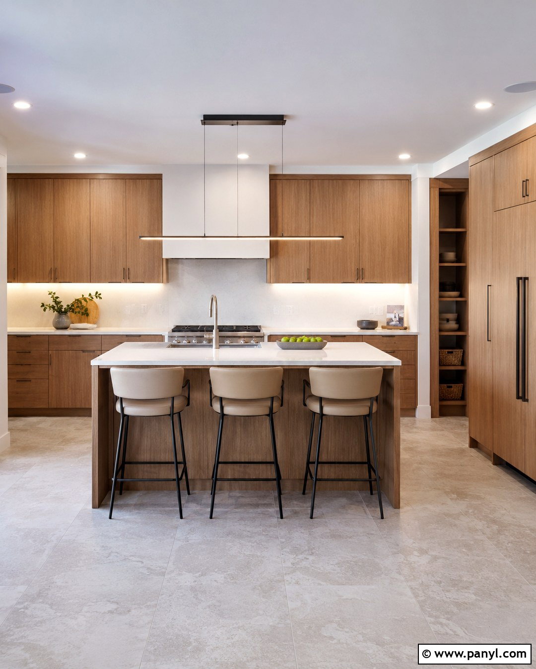 Rift Cut Oak Cabinets With White Walls - 20 White Walls Brown Cabinets