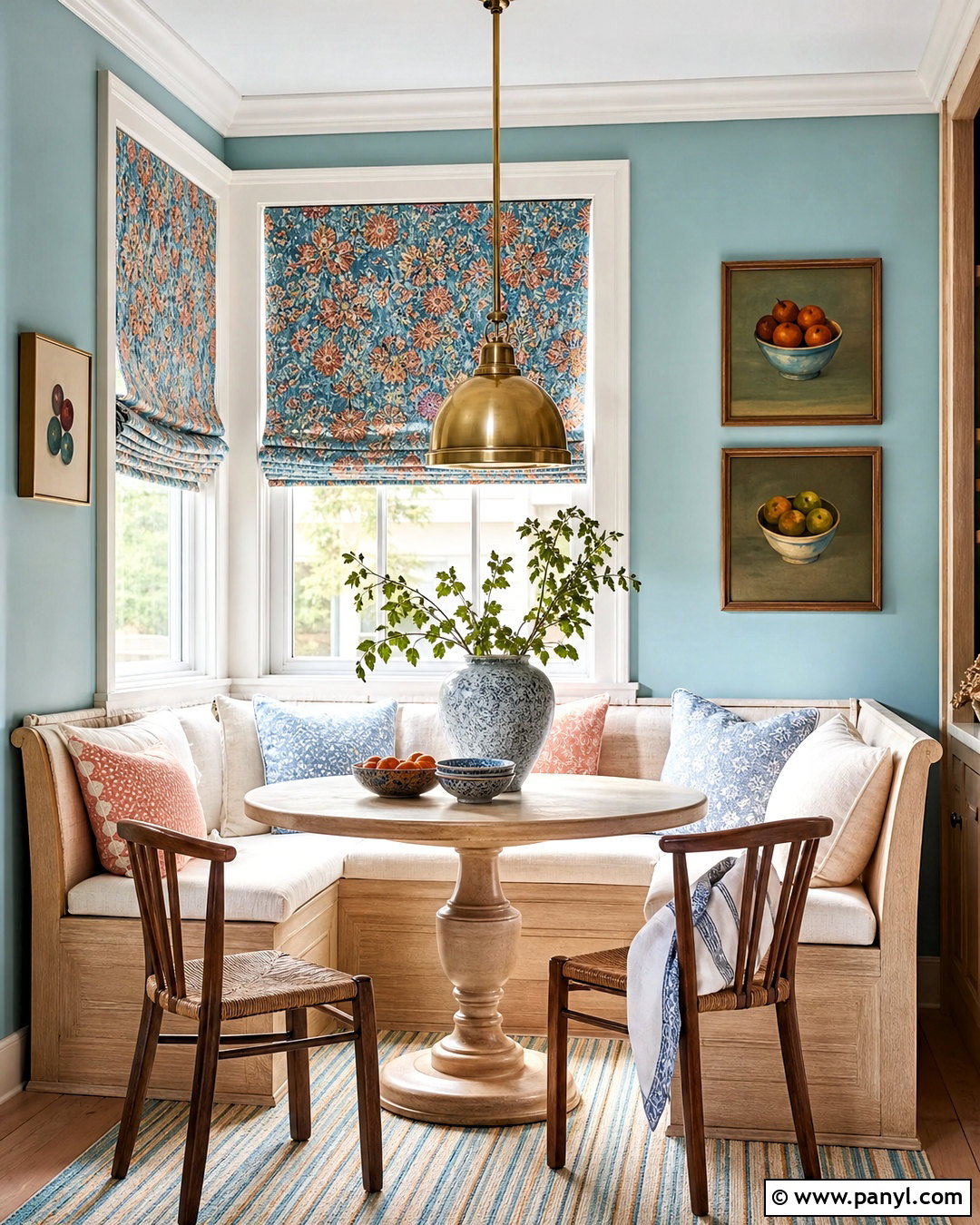 Robins Egg Blue Breakfast Nook - 20 blue room paint ideas