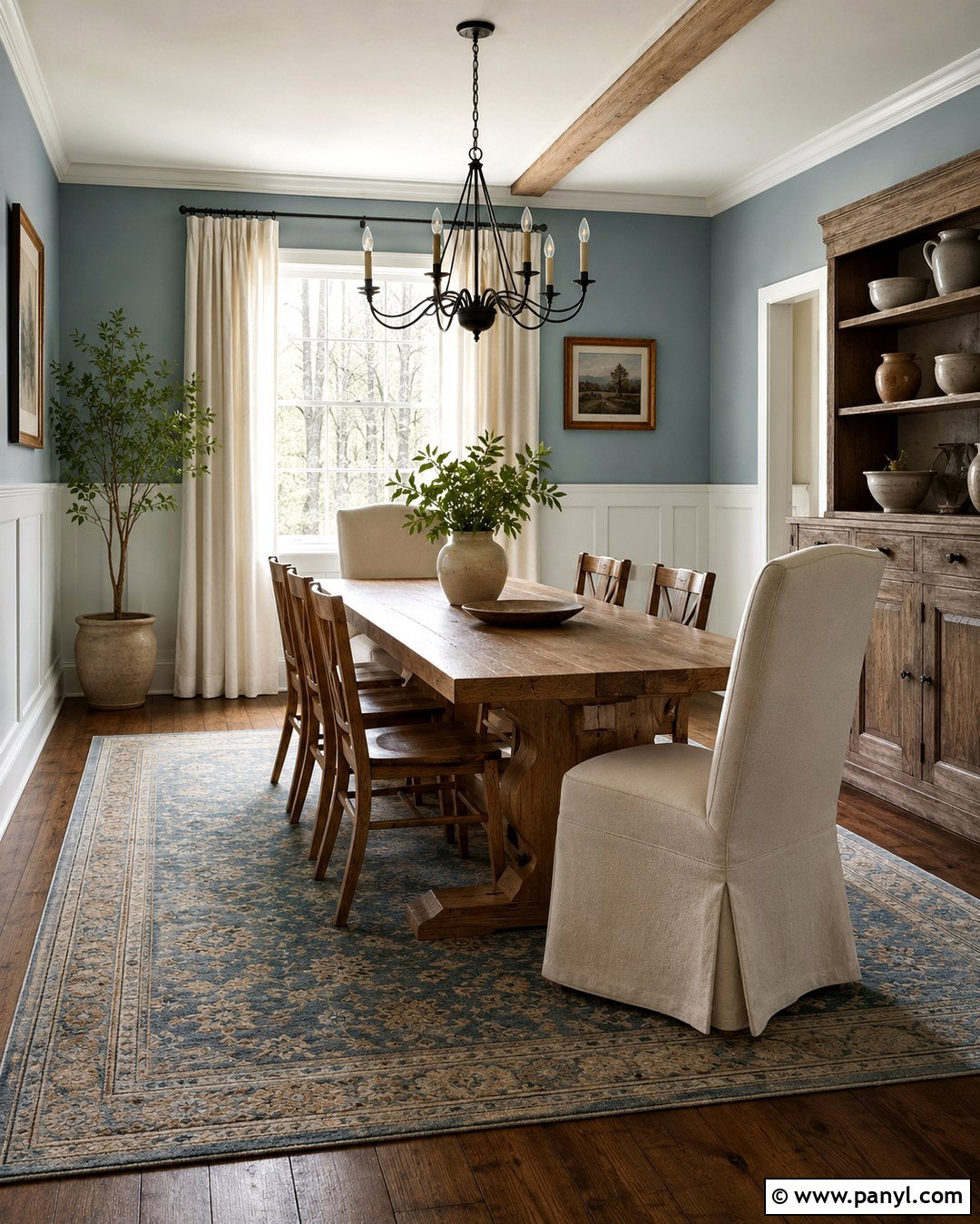Robins Egg Blue Farmhouse Dining Room Walls - 20 Robins Egg Blue Walls