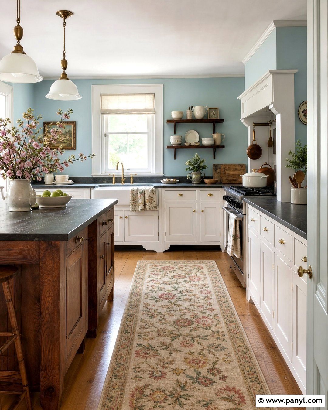 Robins Egg Blue Farmhouse Kitchen Walls - 30 Farmhouse Kitchen Wall Colors