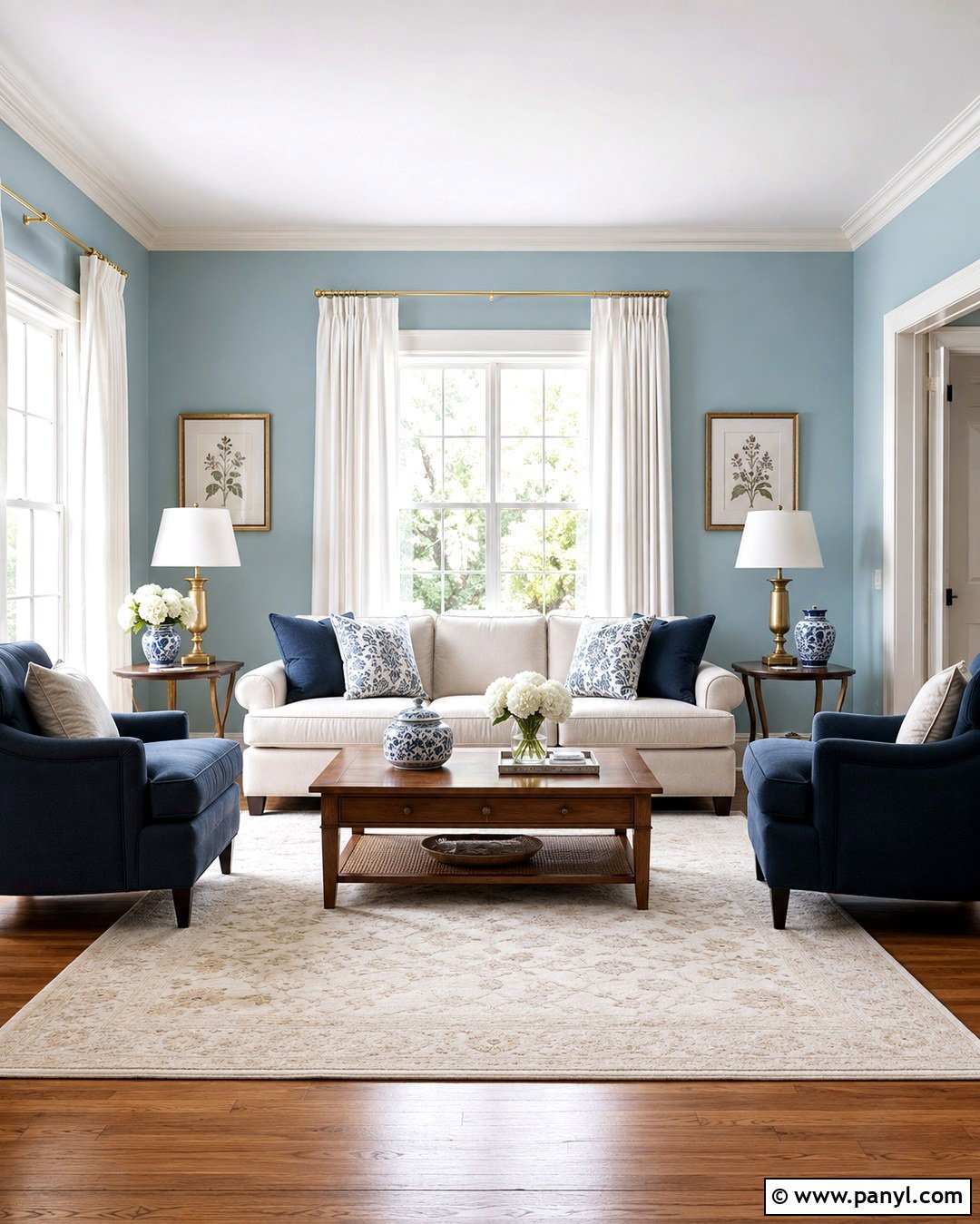 Robins Egg Blue Living Room Walls With White Trim - 20 Robins Egg Blue Walls