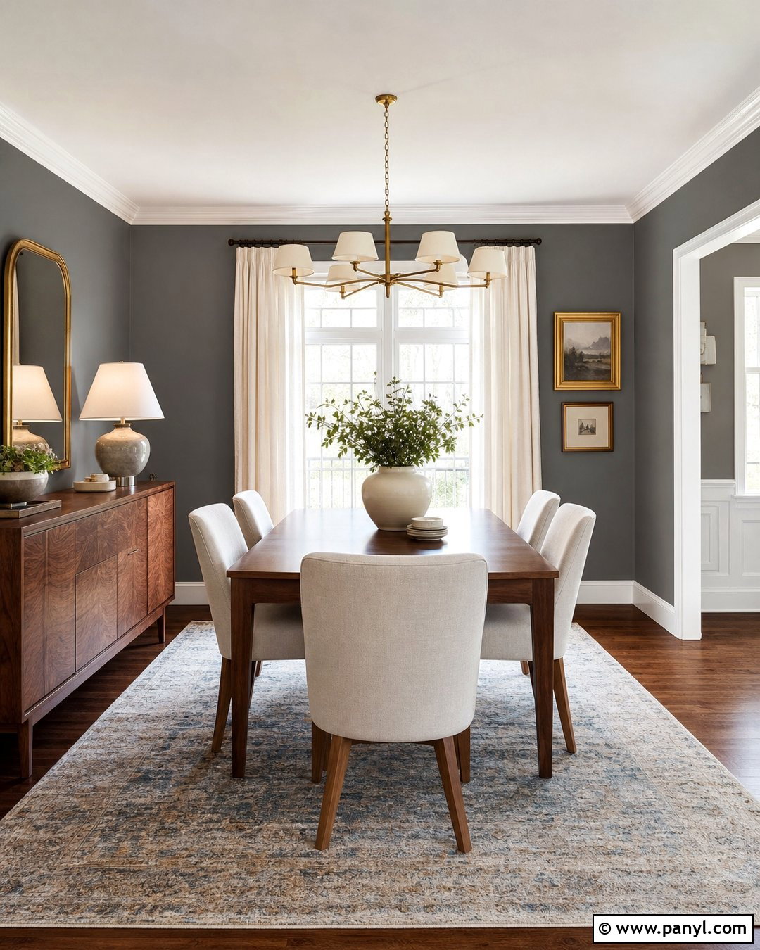 Rocky Coast Dining Room With Brass Accents - 35 rocky coast benjamin moore ideas