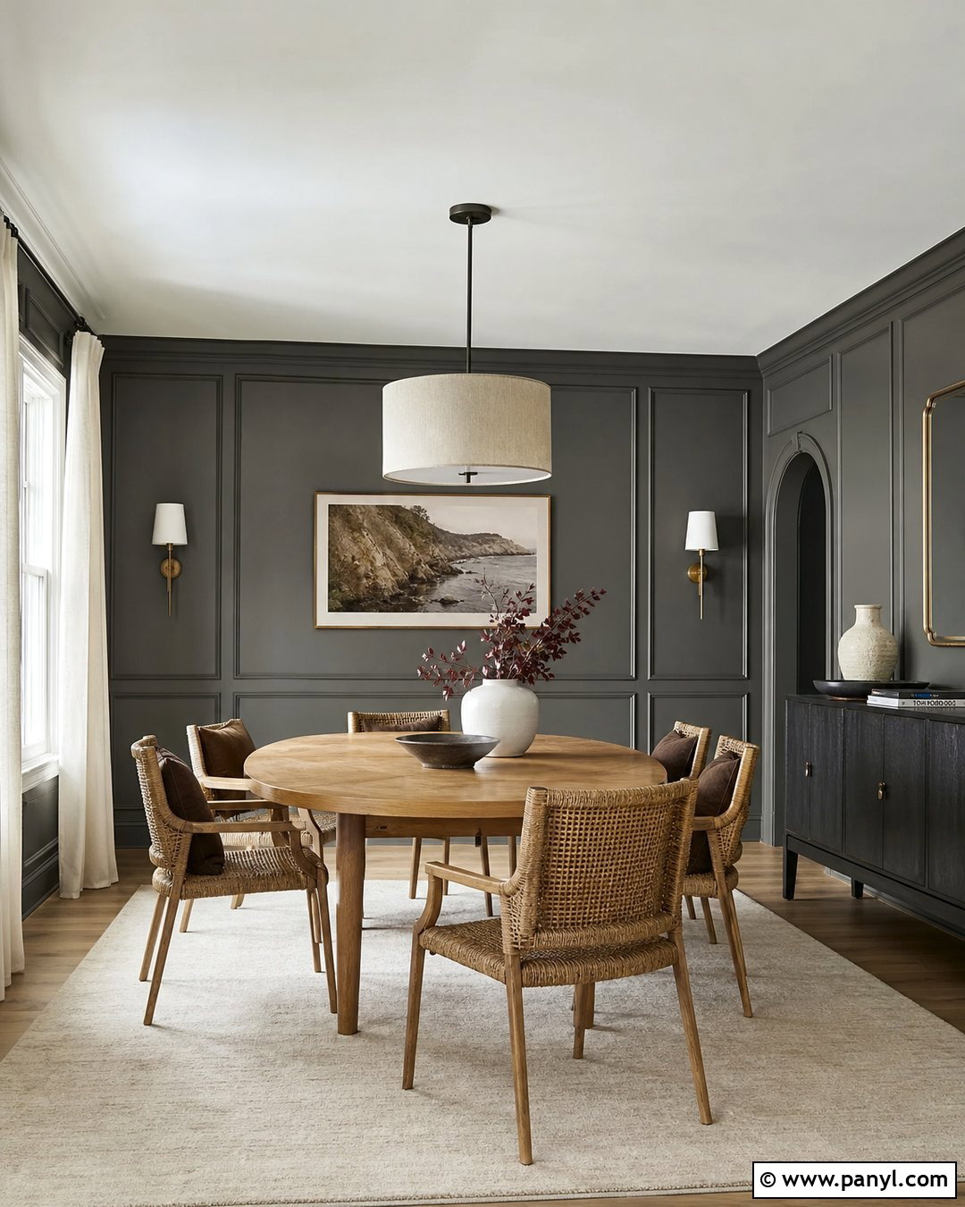 Rocky Coast Dining Room With Wall Molding - 35 rocky coast benjamin moore ideas