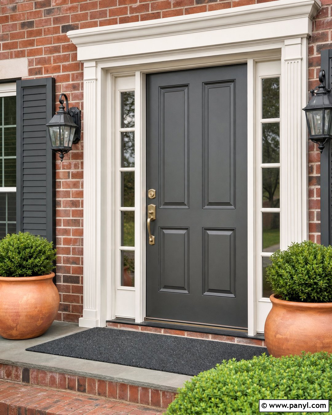 Rocky Coast Front Door With Brick Exterior - 35 rocky coast benjamin moore ideas