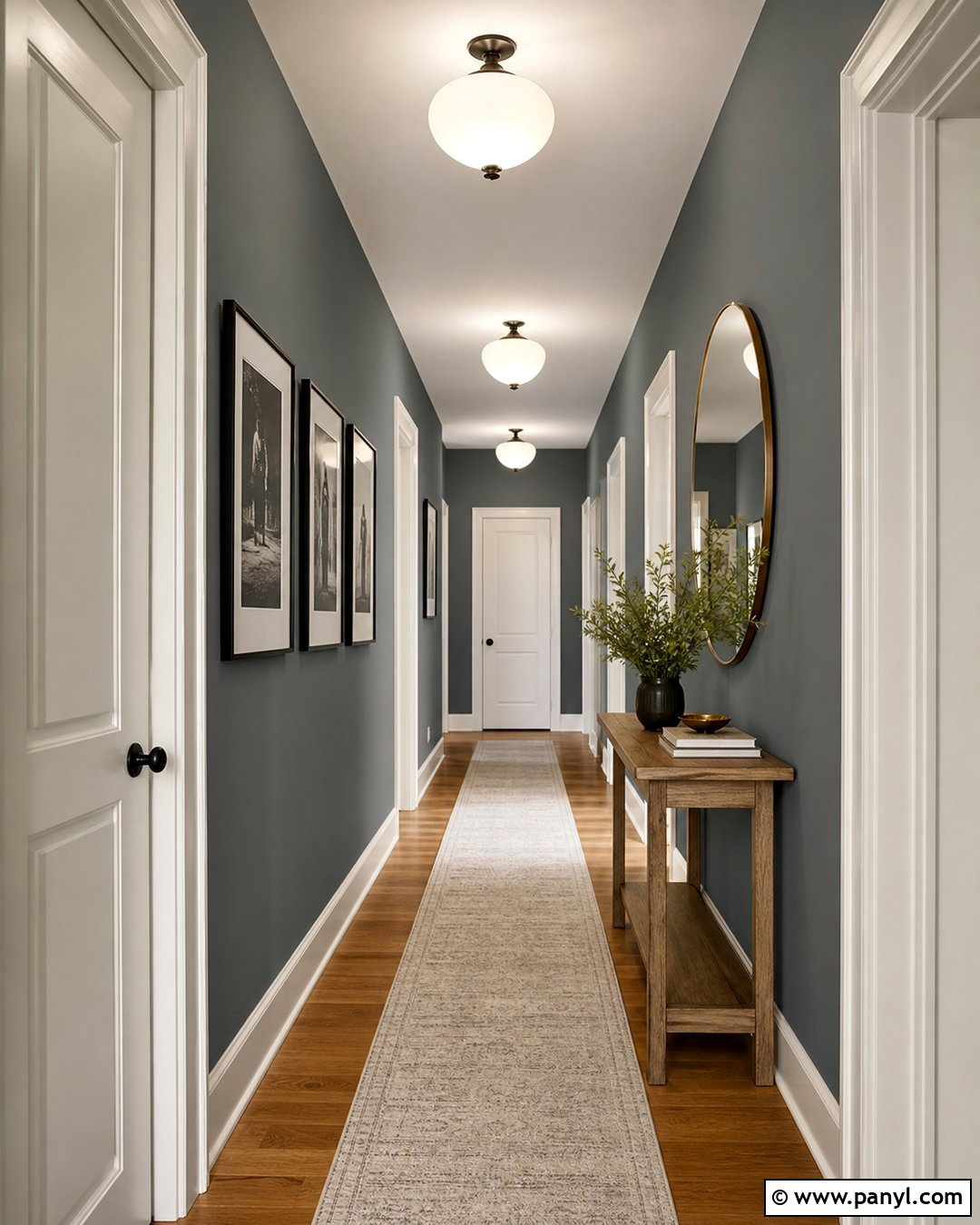 Rocky Coast Hallway With White Doors - 35 rocky coast benjamin moore ideas