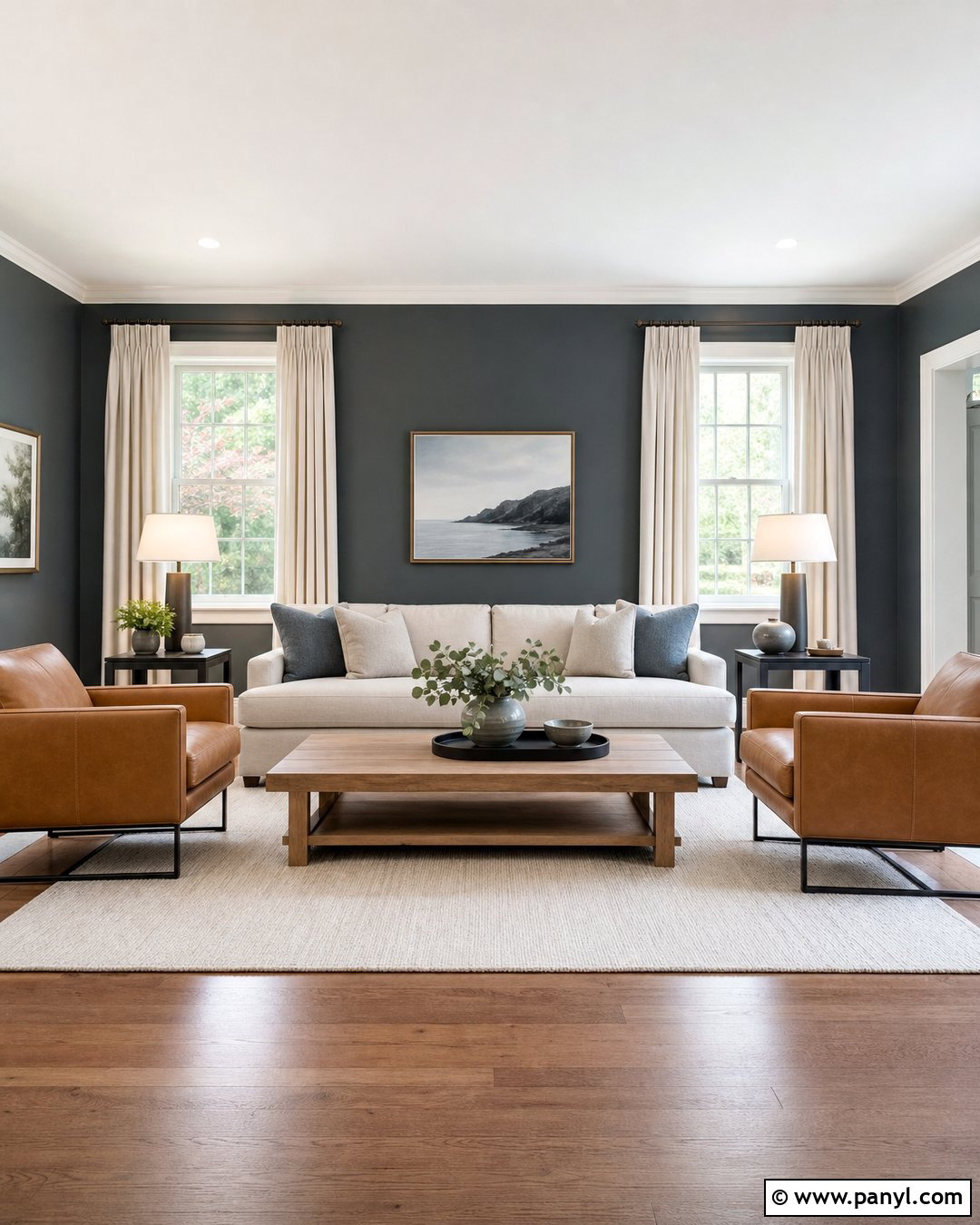 Rocky Coast Living Room With White Trim - 35 rocky coast benjamin moore ideas