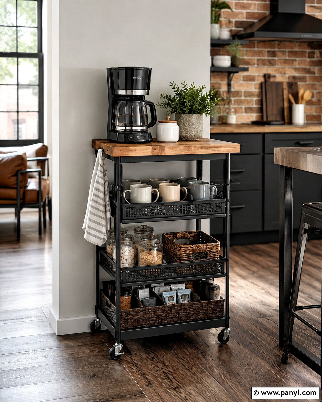 Rolling Cart Coffee Station - 20 coffee station ideas