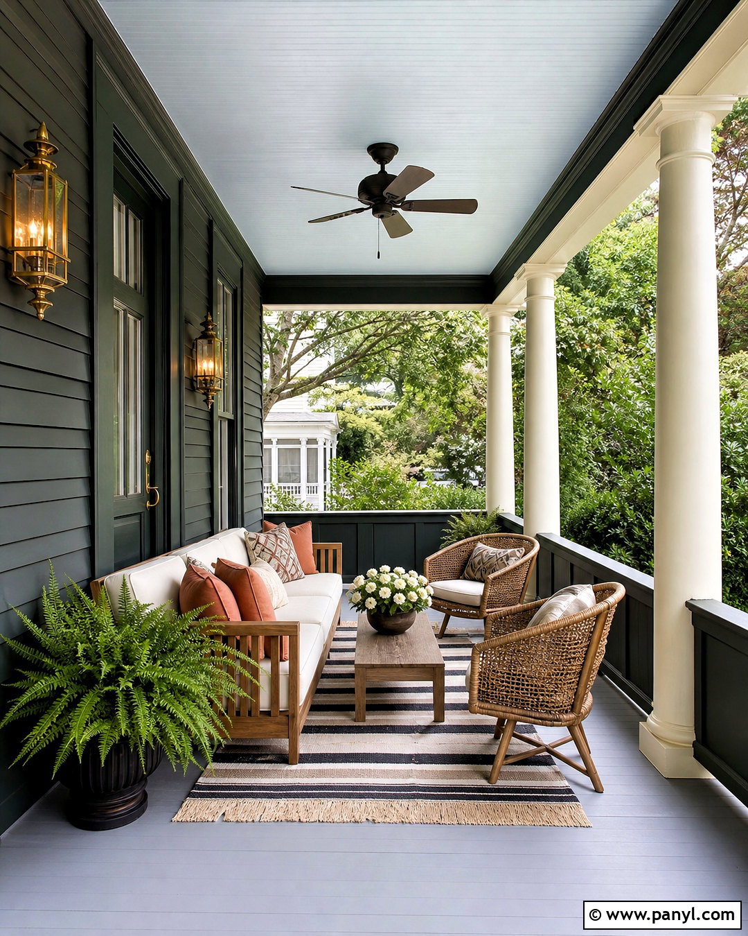 Rookwood Dark Green Covered Porch - 20 rockwood dark green sherwin williams ideas