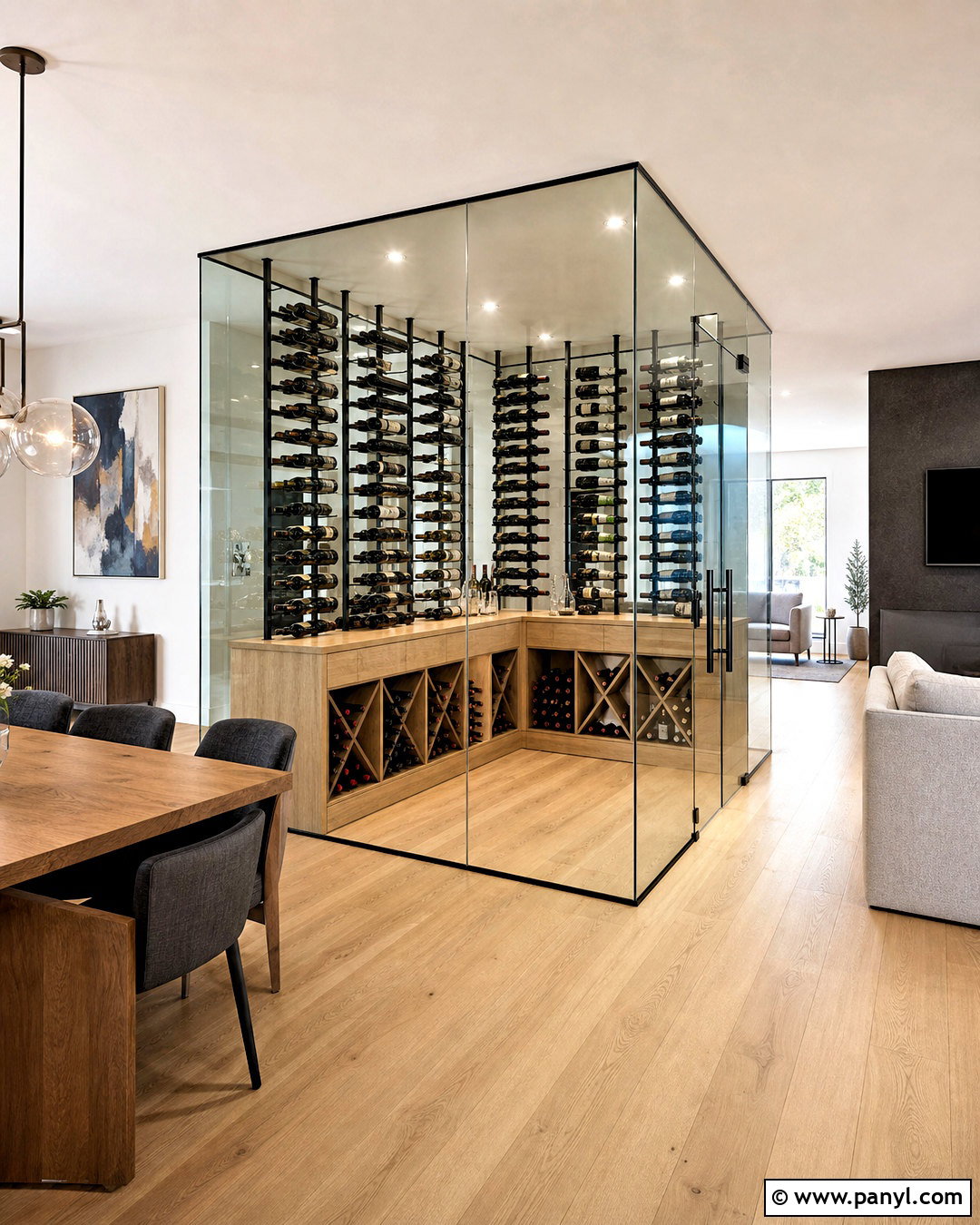 Room Divider Frameless Wine Cellar - 20 frameless wine cellar ideas