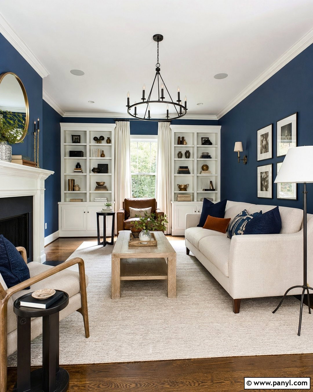 Room With Blue Walls And White Trim - 35 room with blue walls