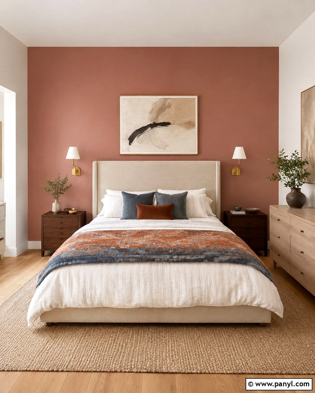 Rose Accent Wall Bedroom - 20 Rose Colored Walls