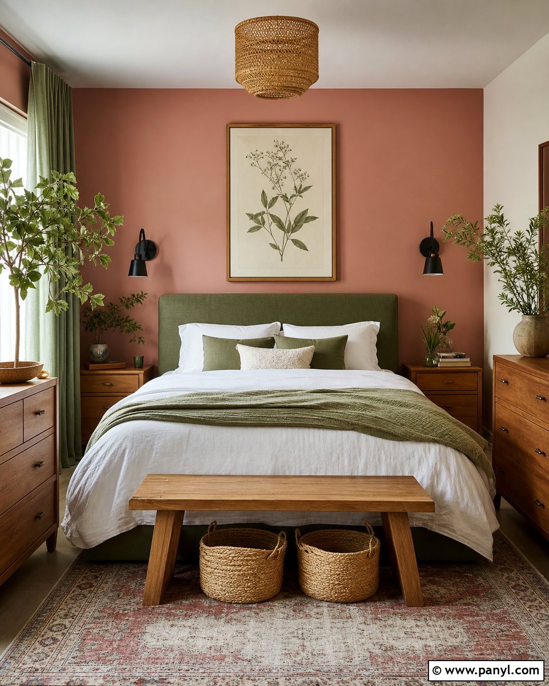 Rose And Sage Green Bedroom - 25 Rose Wall Paint Ideas