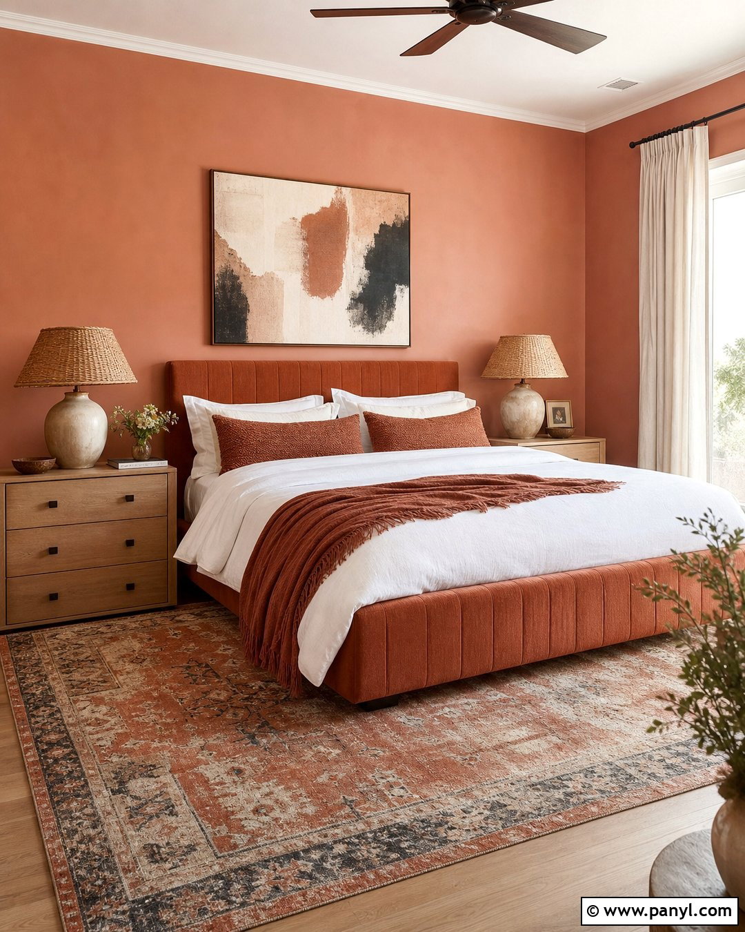 Rose And Terracotta Bedroom - 25 Rose Wall Paint Ideas