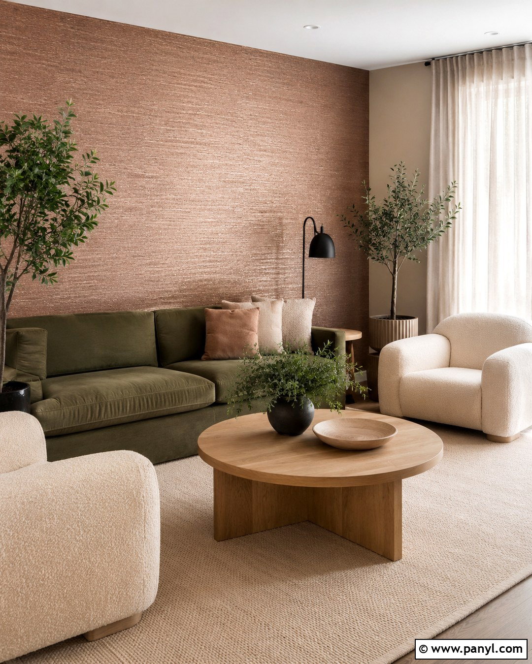 Rose Gold Accent Wall With Sage Green - 20 Rose Gold Accent Wall Ideas