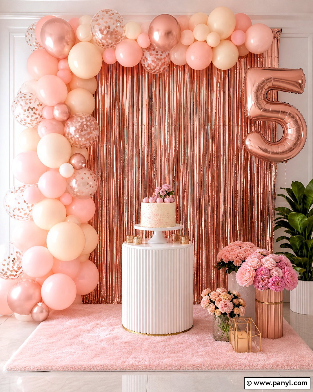 Rose Gold Foil Curtain Backdrop - 20 foil curtain backdrop ideas birthday ideas