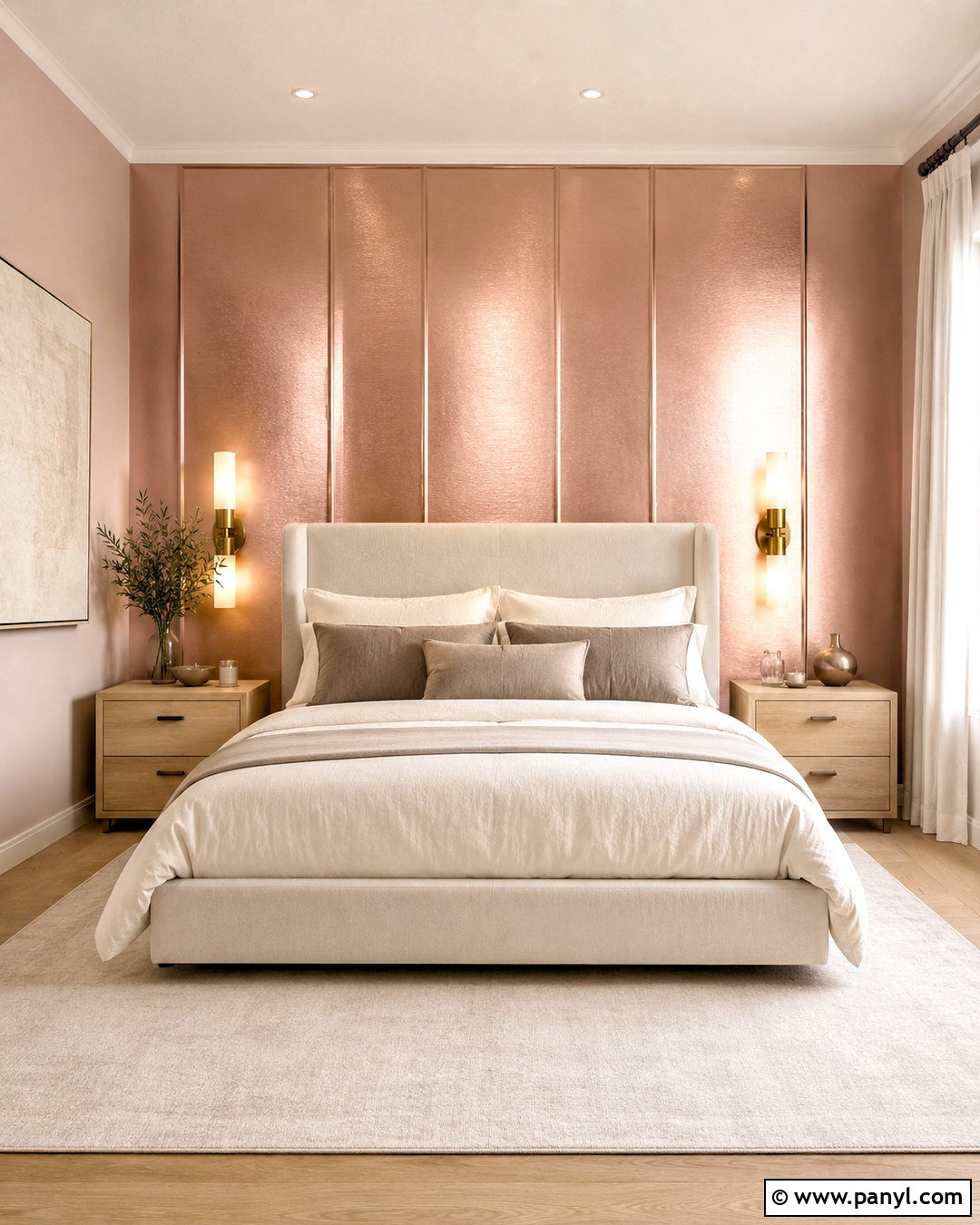 Rose Gold Metallic Paint Bedroom - 20 metallic paint colors